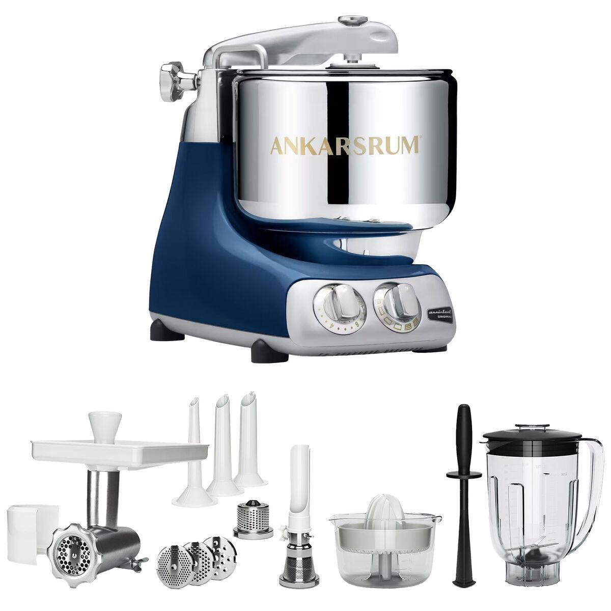 Ankarsrum AKM 6230 kjøkkenmaskin Ocean Blue deluxepakke