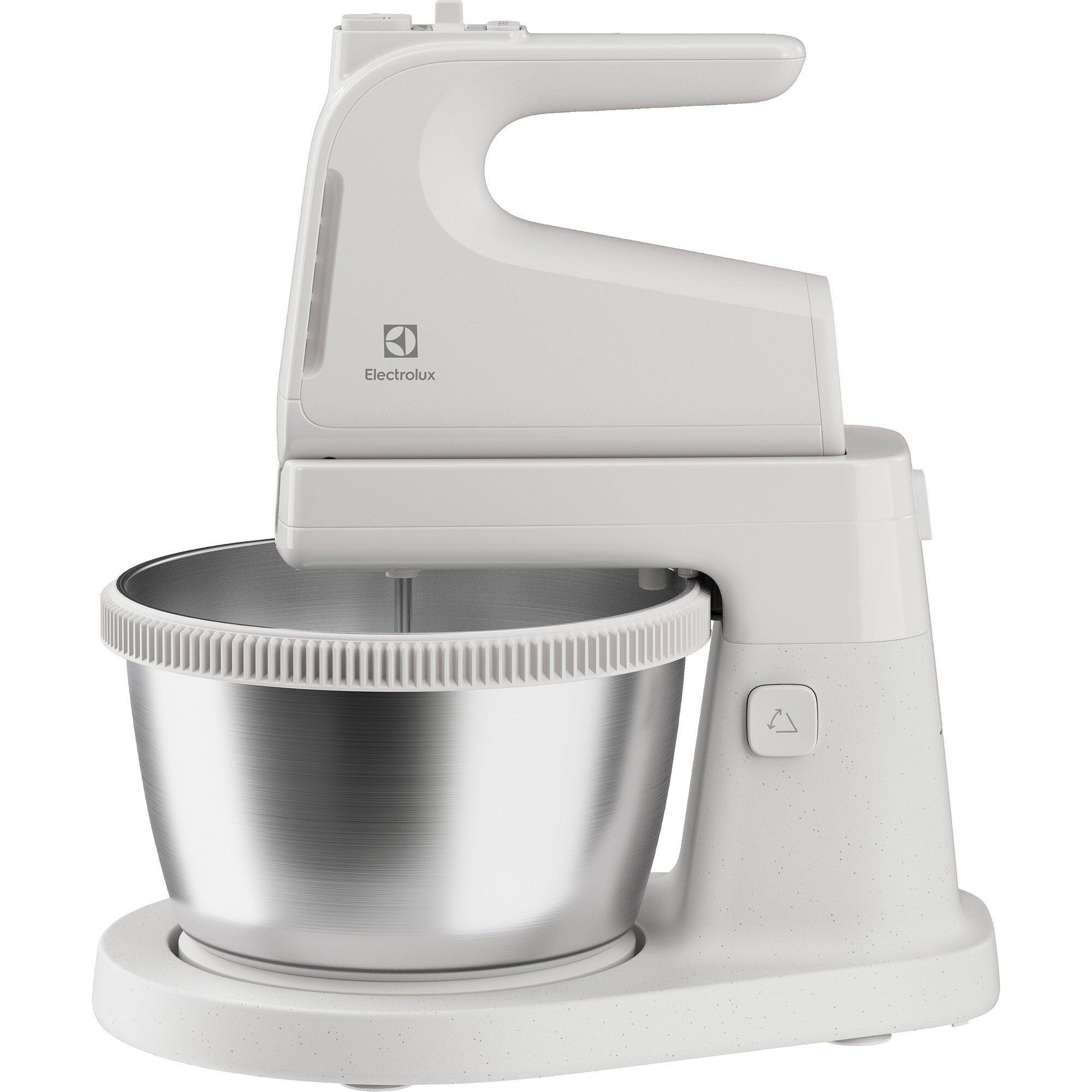 Electrolux 500s ESM4W håndmikser med stativ og stålskål i hvit