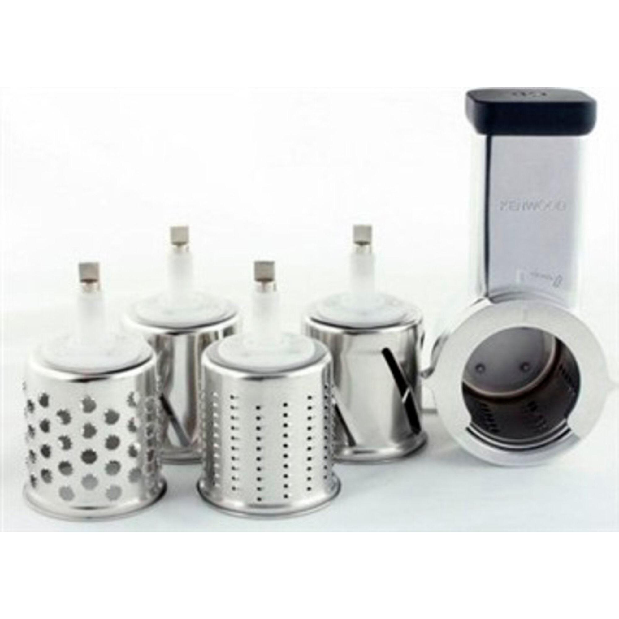 Kenwood KAX 643 ME råkostjern-tilbehør med flere trommelinnsatser for riving